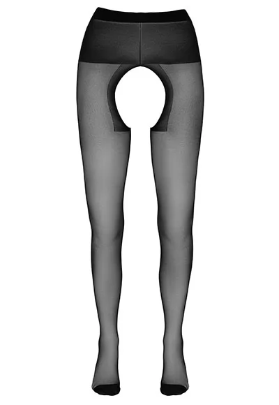 Sexy black Crotchless tights