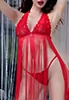 Sexy red fringes babydoll 2p