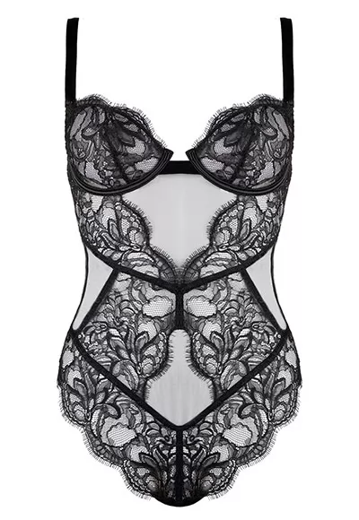 Valse black Underwired Brazilian Bodysuit