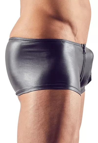 Wetlook Mens Boxer two zips