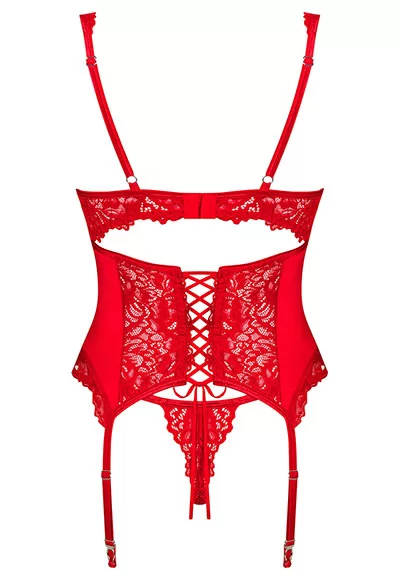 Amor Cherris red Basque and thong