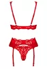 Amor Cherris red lingerie set 3p