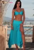 Bahamas lycra turquoise blue shorty swimsuit 2 pieces