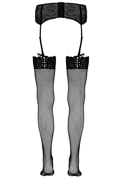 Black fishnet Stockings with lacing