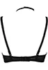 Black lace mesh push up bra