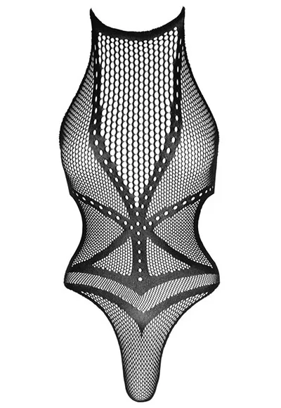 Black mesh thong Bodysuit