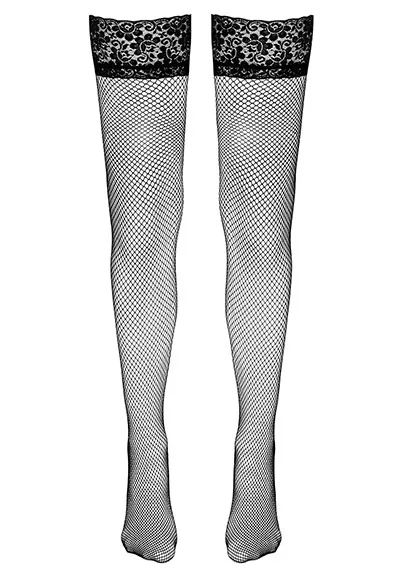 Black stay up fishnet stockings