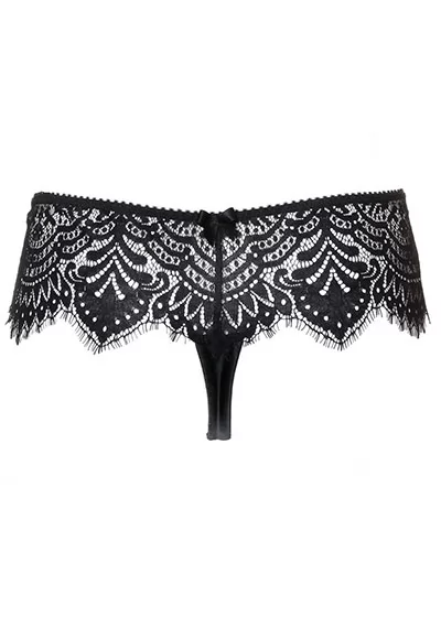 Black Swan black lace Thong