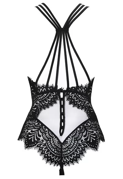 Black Swan black thong Bodysuit