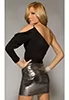 Black top with open jewel sleeve