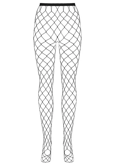 Black wide fishnet tights S812