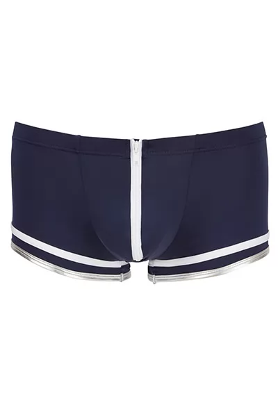 Blue microfibre mens pants sailor look