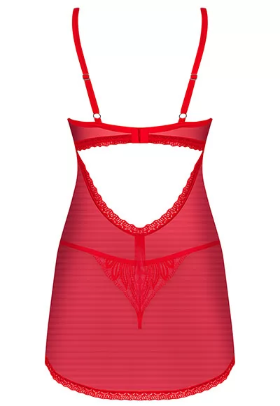 Chilisa red Babydoll and thong