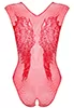 Crotchless Lace Teddy Red B112