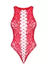 Crotchless teddy Red B120