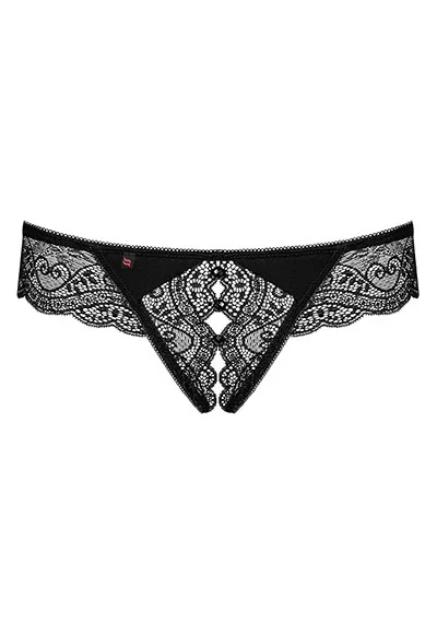 Crotchless thong Miamor Black