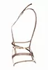 Ellen golden faux leather harness