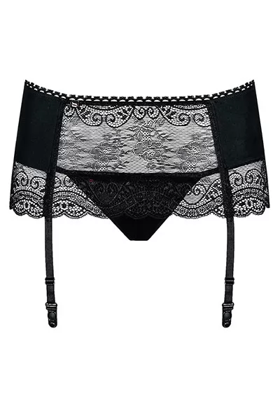 Garter Belt lace Miamor Black