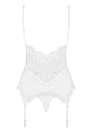 Lace Basque thong White 810