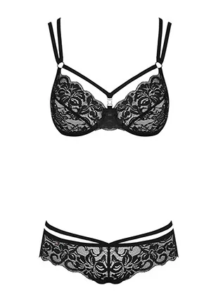 Lace Bra set 2 pcs Black 860