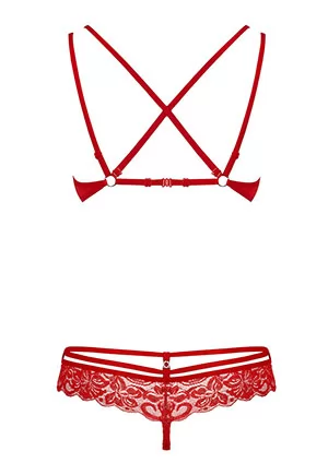 Lace Bra set 2 pcs Red 860