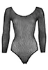 Long sleeve fishnet glitter Bodysuit