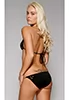 Luxury black swimsuit with golden details
