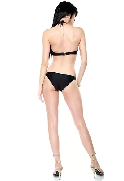 Luxury black swimsuit monokini Dubai