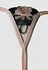 Luxury Valia jewel pink crotchless thong