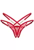 Matildea open crotch red thong