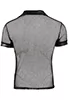 Mens net and wetlook polo shirt