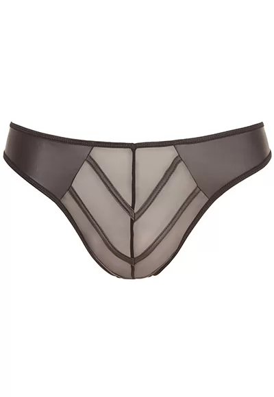 Mens powernet matte material thong