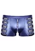 Metallic blue boxer shorts for men