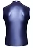 Metallic blue sleeveless tee shirt