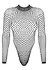 Peekaboo cutouts Fishnet Thong Teddy