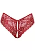 Red lace crotchless Panty