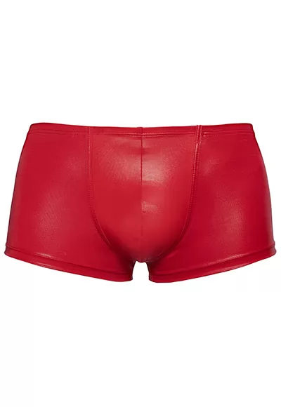 Red shiny boxer shorts for men