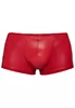 Red shiny boxer shorts for men