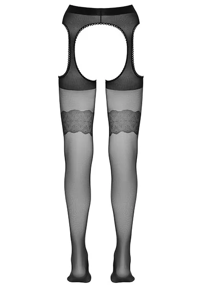 Seductive tights fake garter belt and garter
