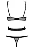 See through Teddy harness Bondy Black