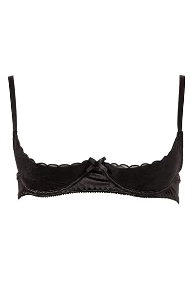 Slightly padded black shelf bra