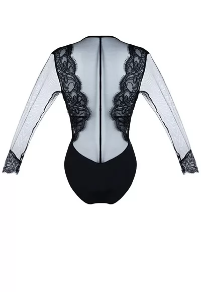 Valse black Long Sleeves Bodysuit