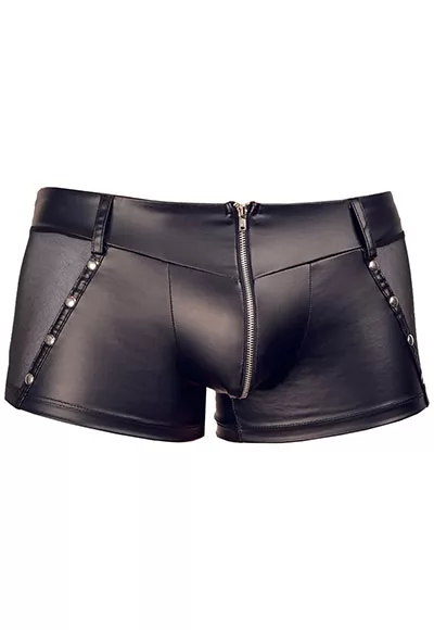 Wetlook Mens Boxer zip sheer inserts