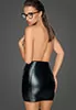 Wetlook skirt with button tape