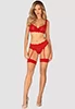 Amor Cherris red lingerie set 3p