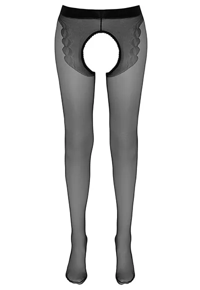 Black crotchless 20 Dn tights