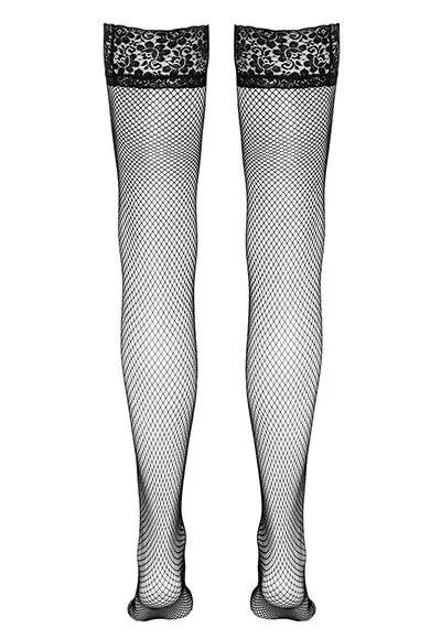Black stay up fishnet stockings