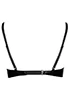 Black underwired vinyl bra