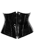 Black vinyl waist cincher back lacing