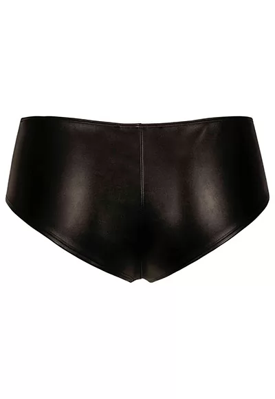 Beatrice black false leather Shorty